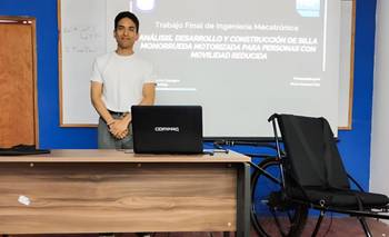 Un ingeniero de la UNSL creó una silla de ruedas motorizada para senderismo adaptado