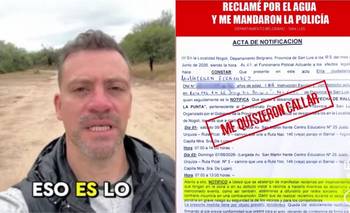 Persecución: mandaron a la Policía a callar a un joven que reclamó por los dramas del agua