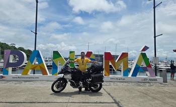 Un puntano transita en moto su sueño de llegar hasta Alaska