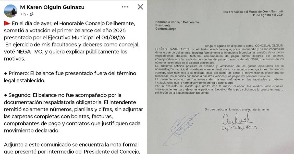 Cuestionan al intendente Sandro Flores por la presentación del balance municipal