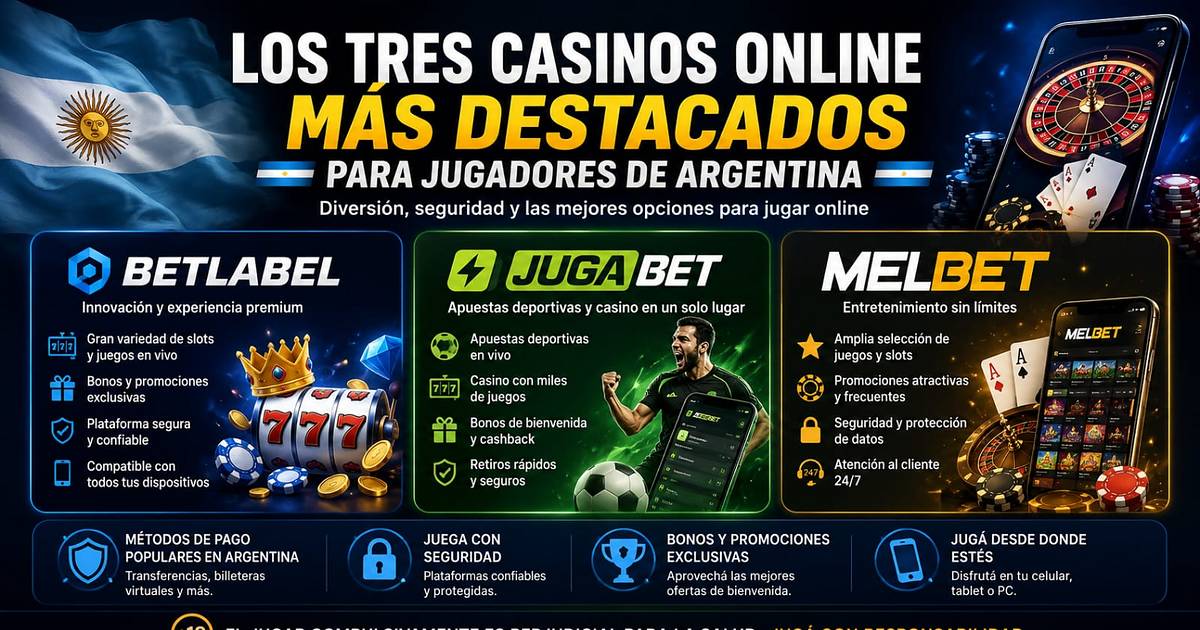 Los tres casinos online más destacados para jugadores de Argentina