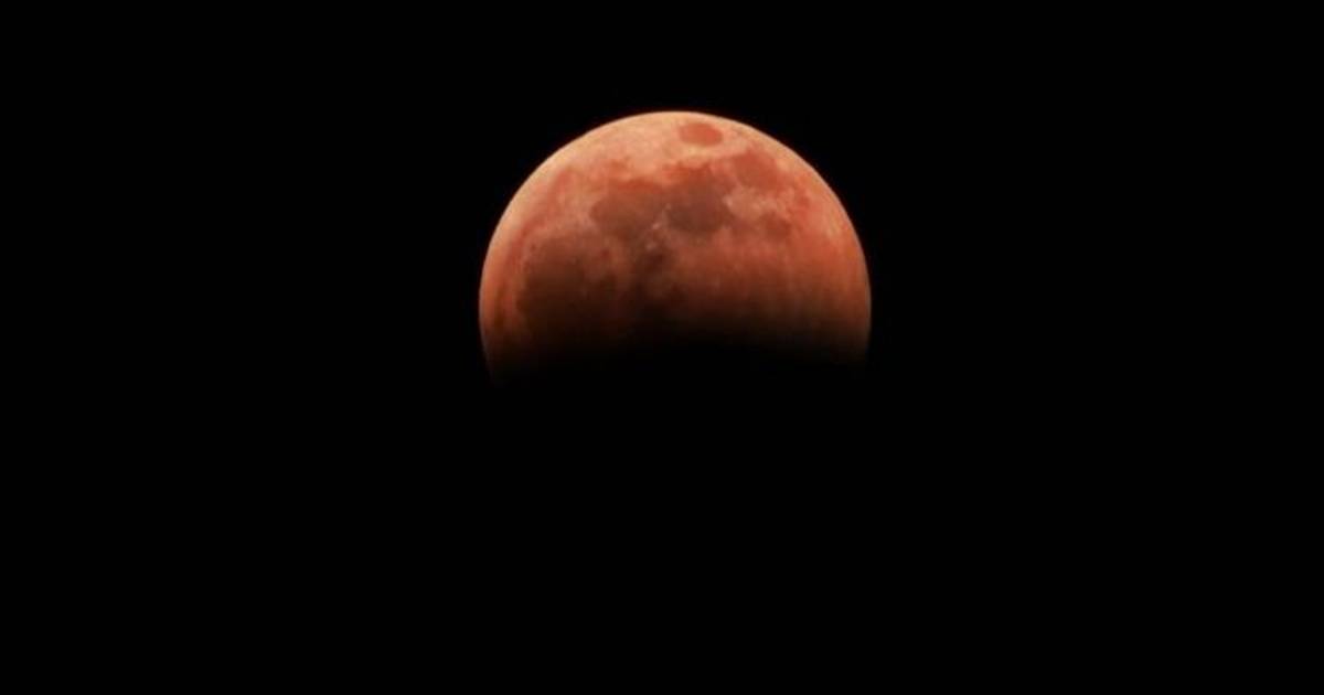 La luna roja en San Luis, un bello eclipse en la madrugada