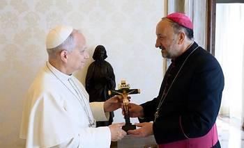 “El corazón del pueblo de San Luis”: Barba le obsequió al Papa un Cristo de la Quebrada