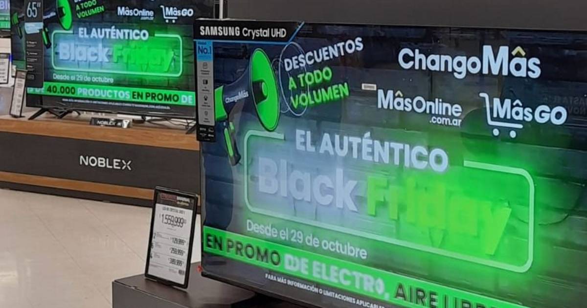 "El Auténtico Black Friday” con opciones de 2x1, 3x2 y 18 cuotas sin interés en electro