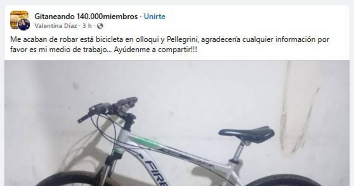 Denunció que le robaron la bicicleta y pide ayuda para recuperar su herramienta de trabajo